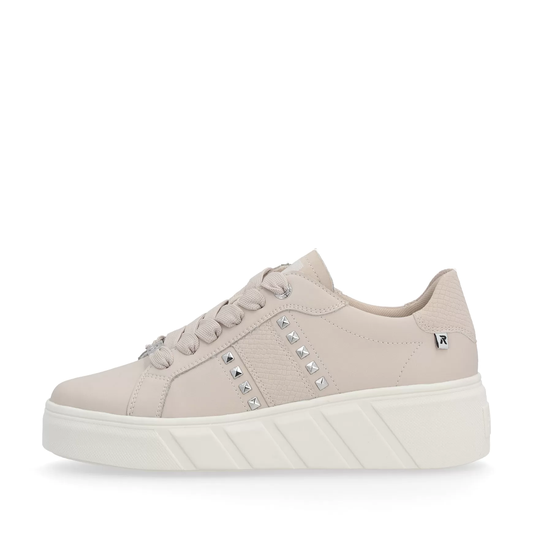 Damer Rieker Sneakers^ Damesneaker Lav Champagne