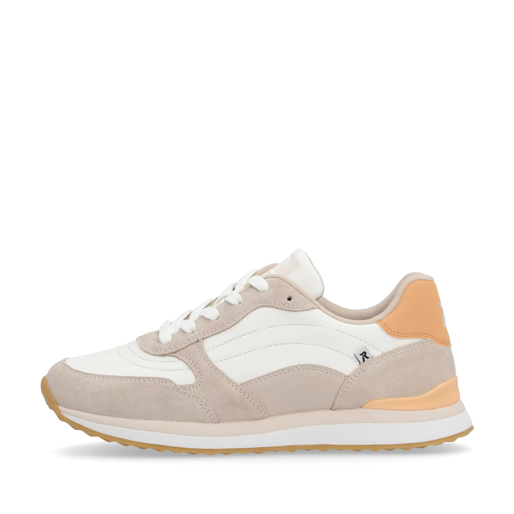 Damer Rieker Sneakers^ Damesneaker Lav Clay Beige Abrikos