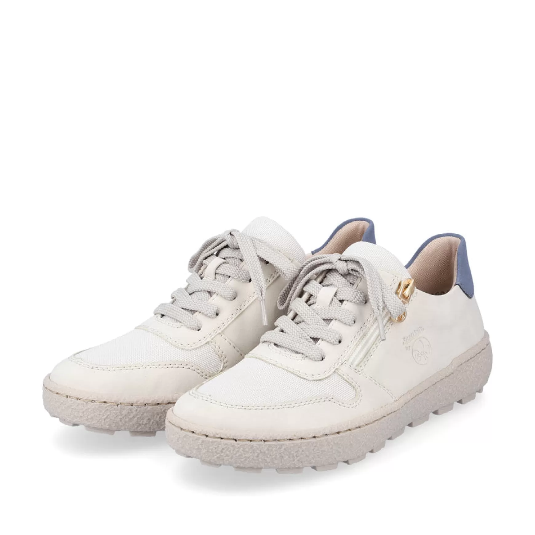 Damer Rieker Sneakers^ Damesneaker Lav Creme Beige-Kongebla