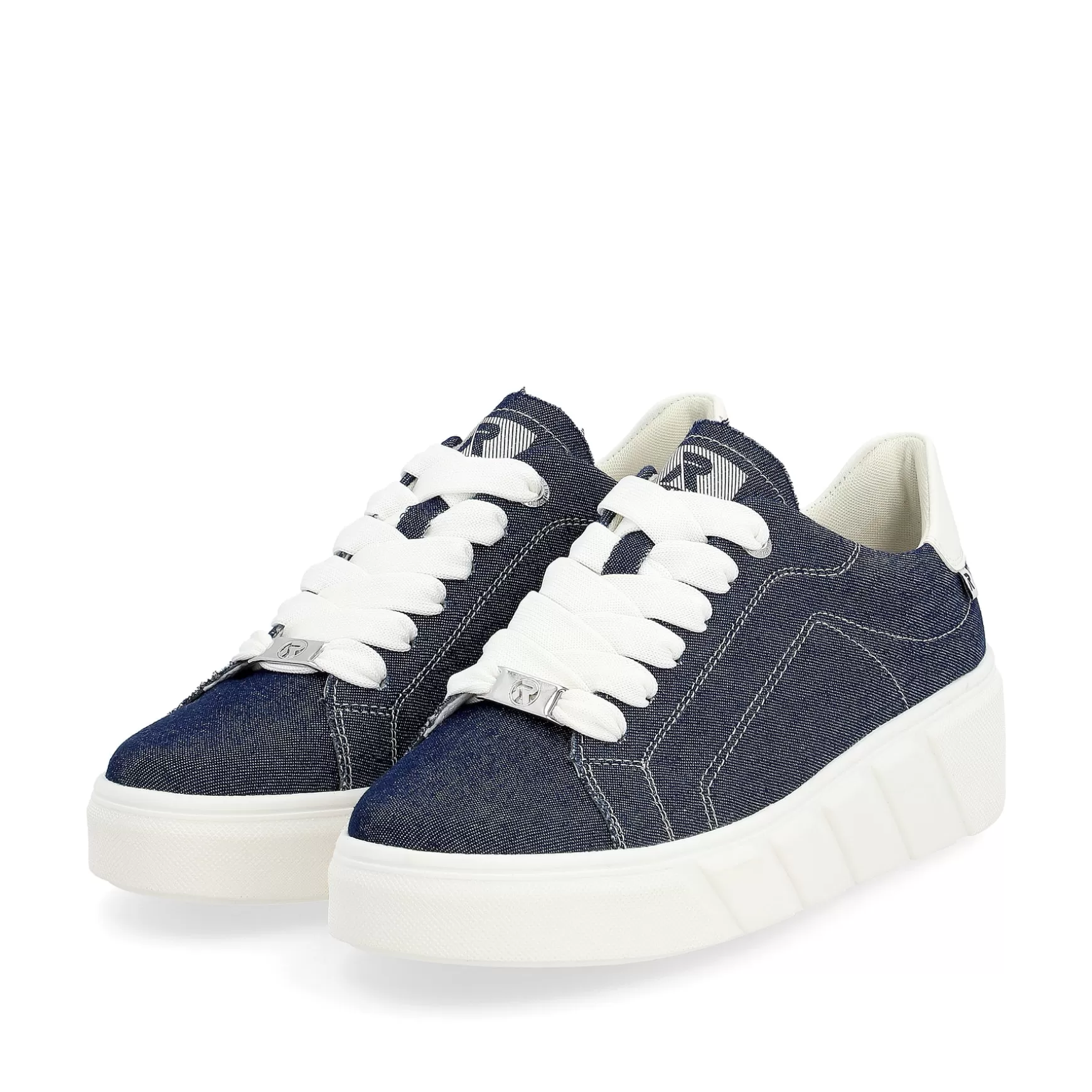 Damer Rieker Sneakers^ Damesneaker Lav Denim