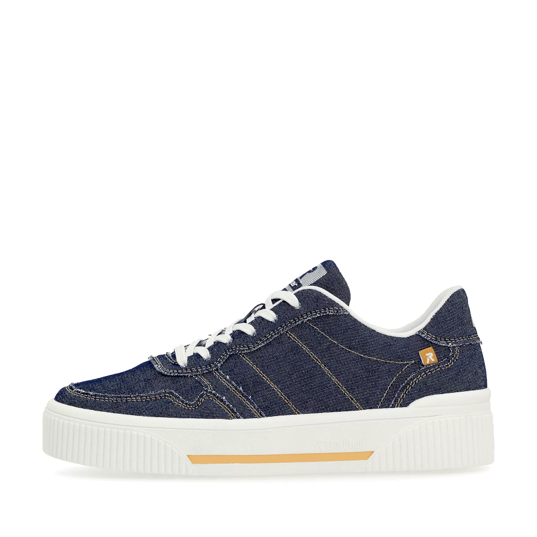 Damer Rieker Sneakers^ Damesneaker Lav Denim