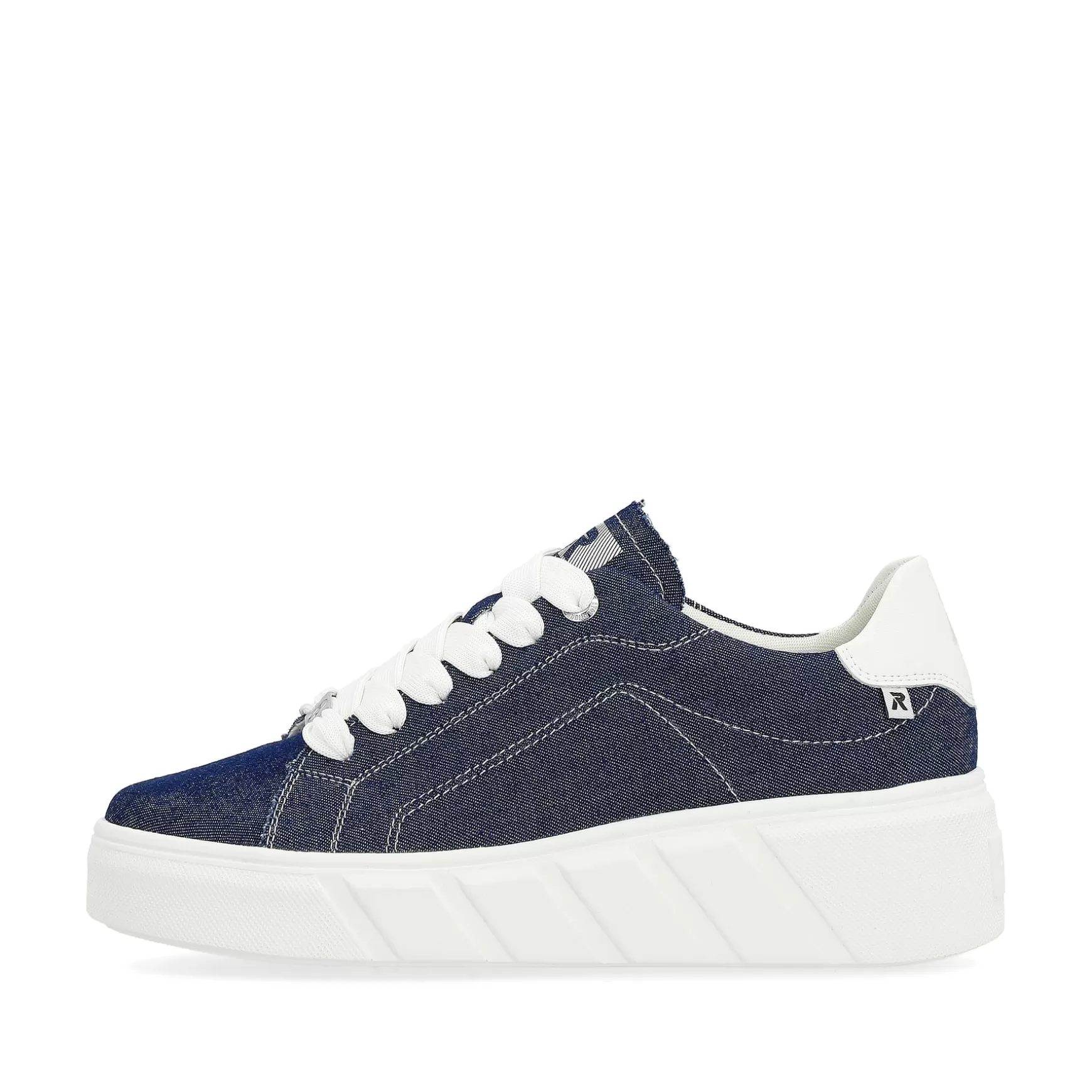 Damer Rieker Sneakers^ Damesneaker Lav Denim