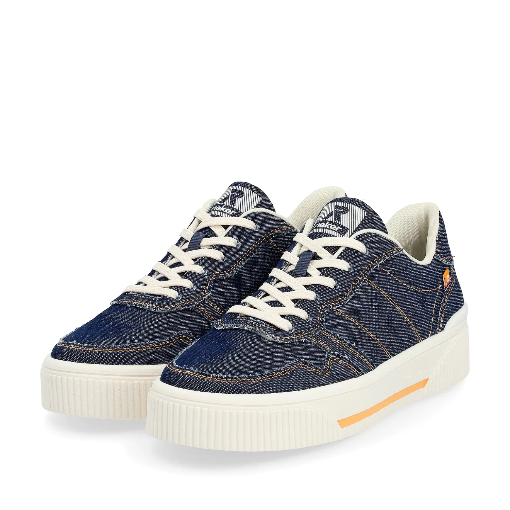 Damer Rieker Sneakers^ Damesneaker Lav Denim