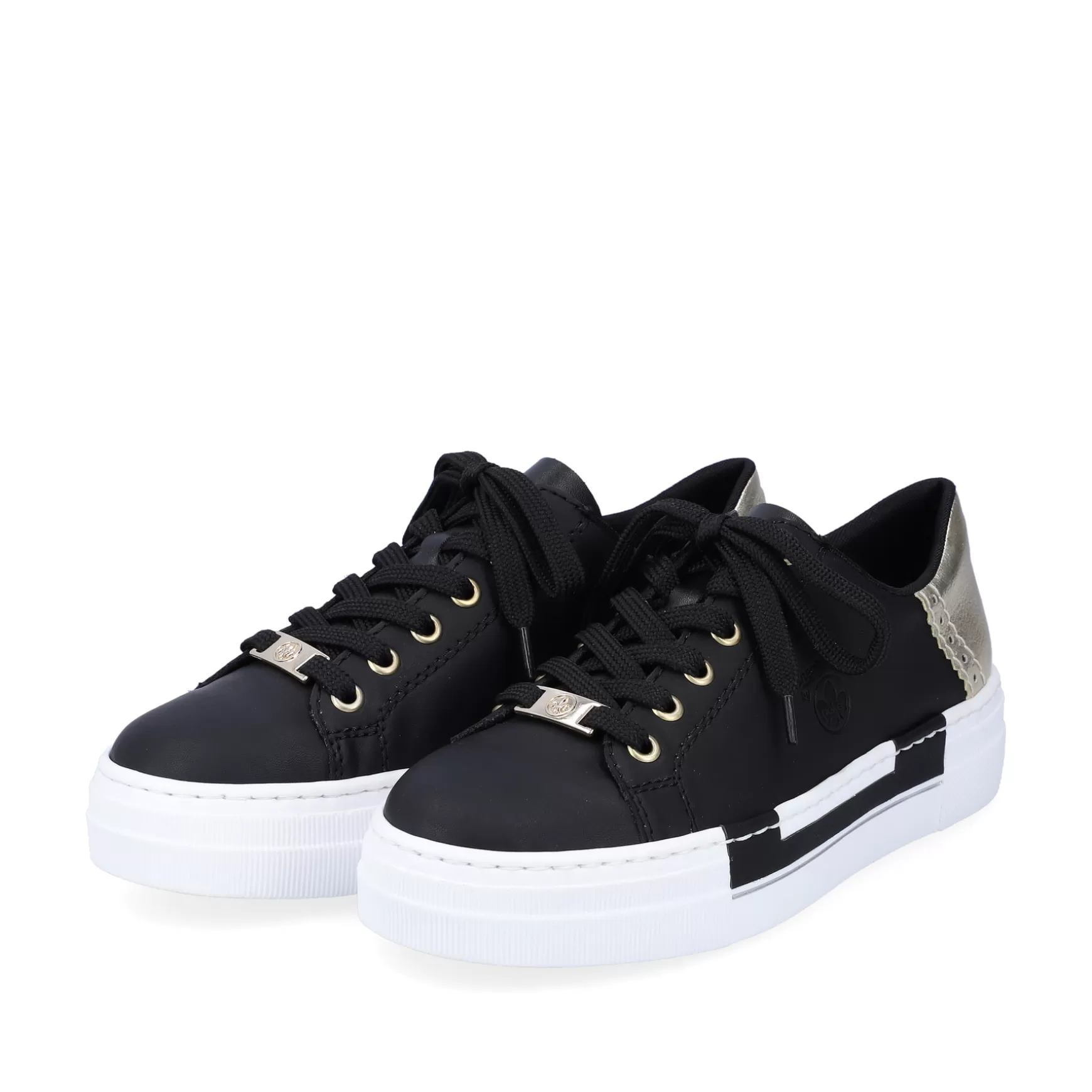 Damer Rieker Sneakers^ Damesneaker Lav Grafit Sort