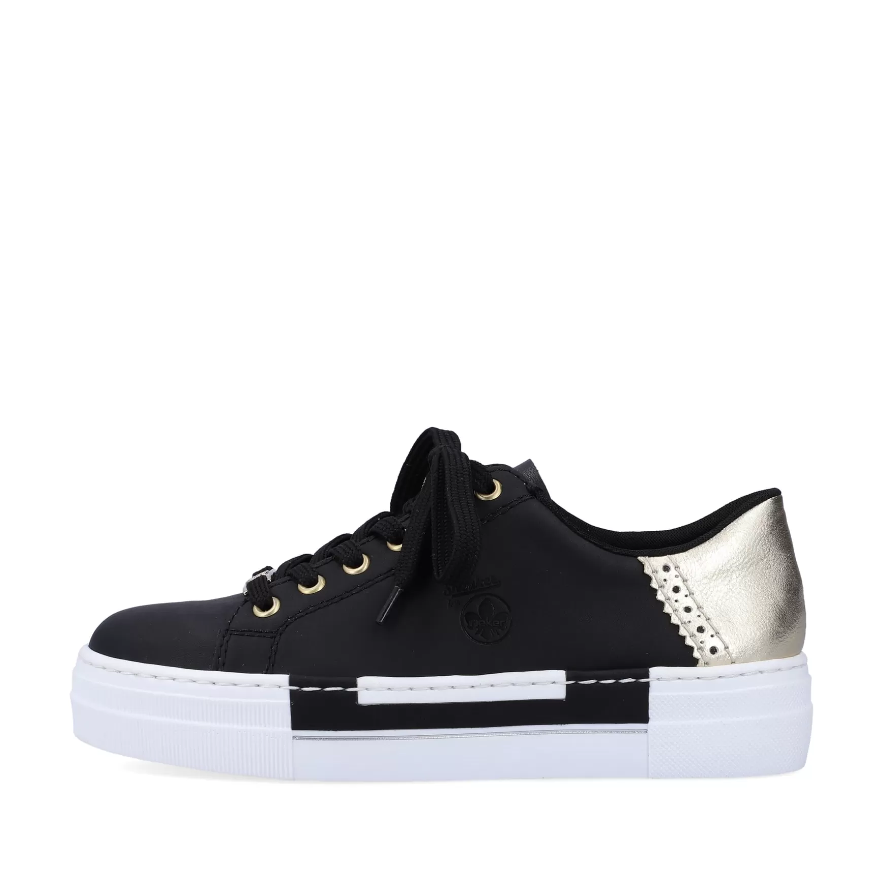 Damer Rieker Sneakers^ Damesneaker Lav Grafit Sort