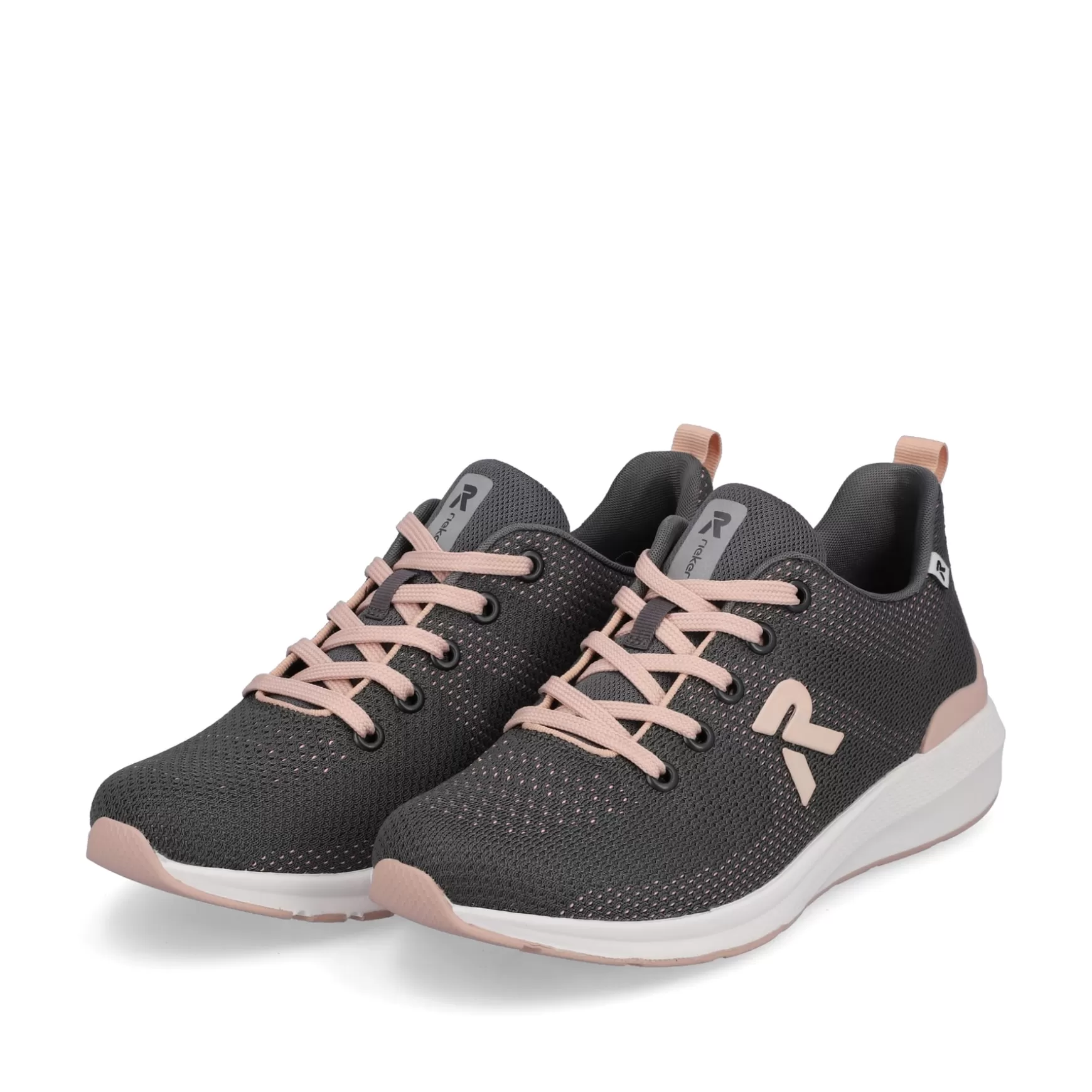 Damer Rieker Sneakers^ Damesneaker Lav Grafitgra