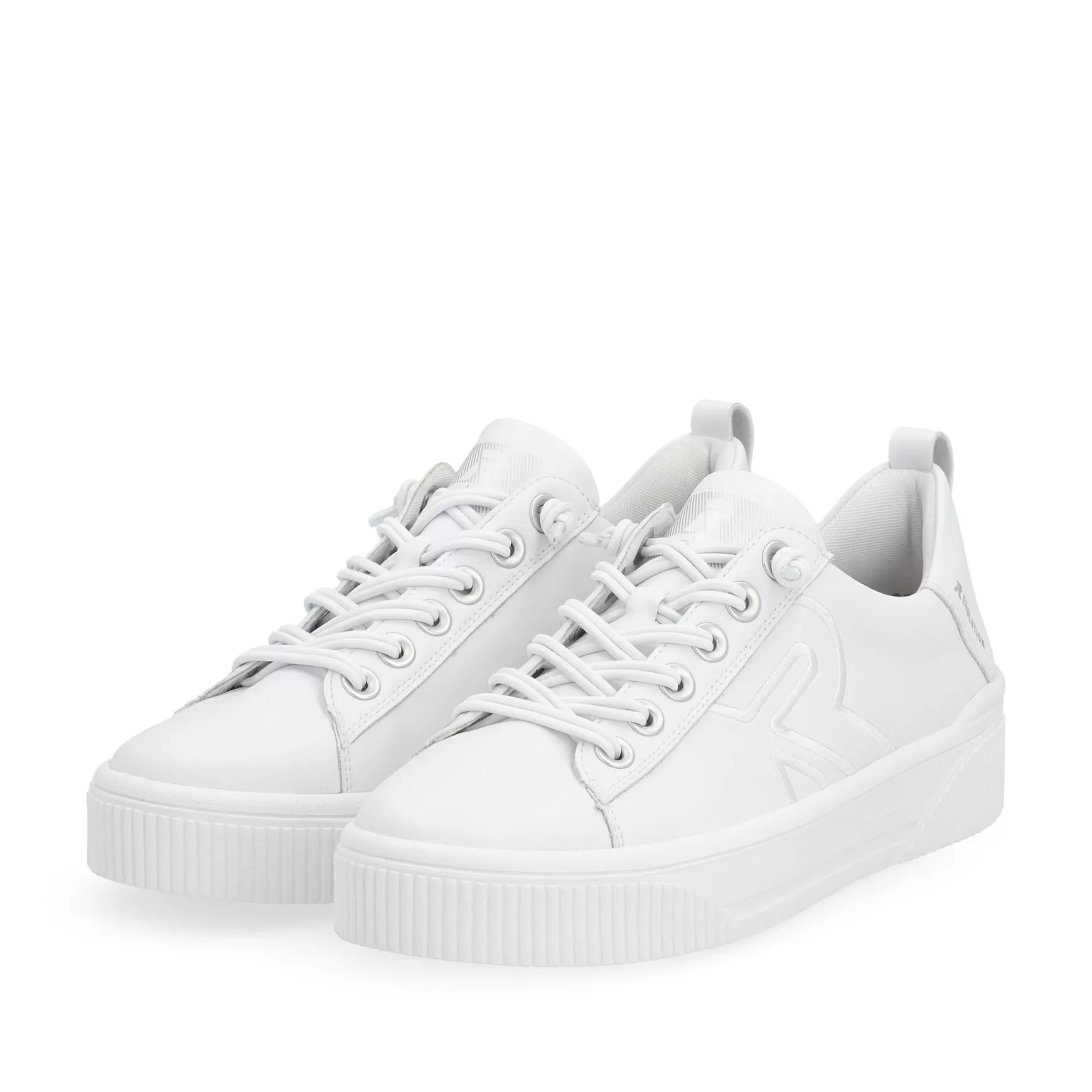 Damer Rieker Sneakers^ Damesneaker Lav Klar Hvid