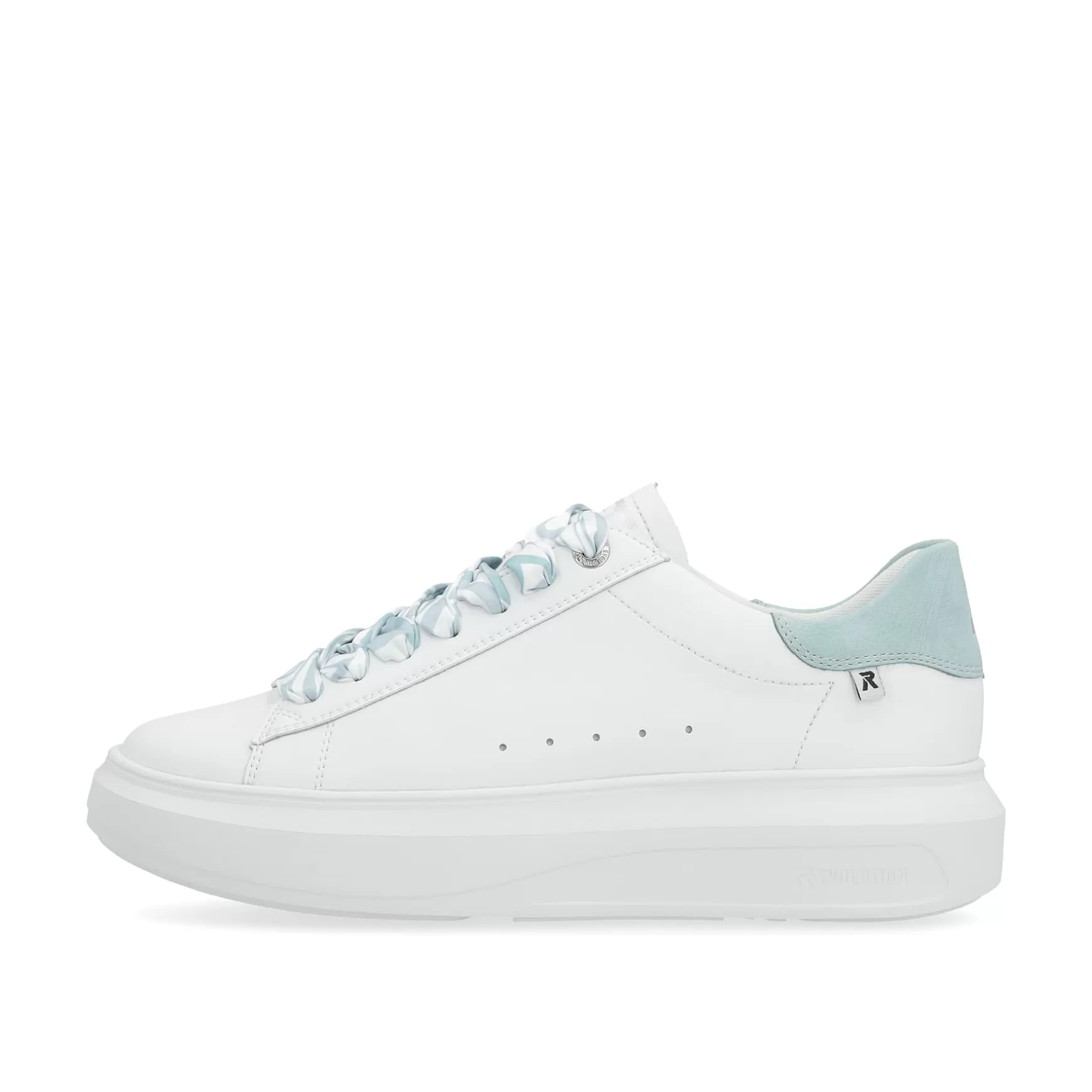 Damer Rieker Sneakers^ Damesneaker Lav Klar-Hvid Isbla