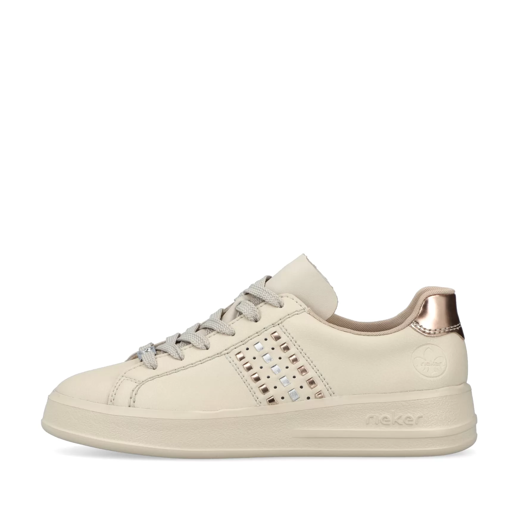 Damer Rieker Sneakers^ Damesneaker Lav Lys Beige