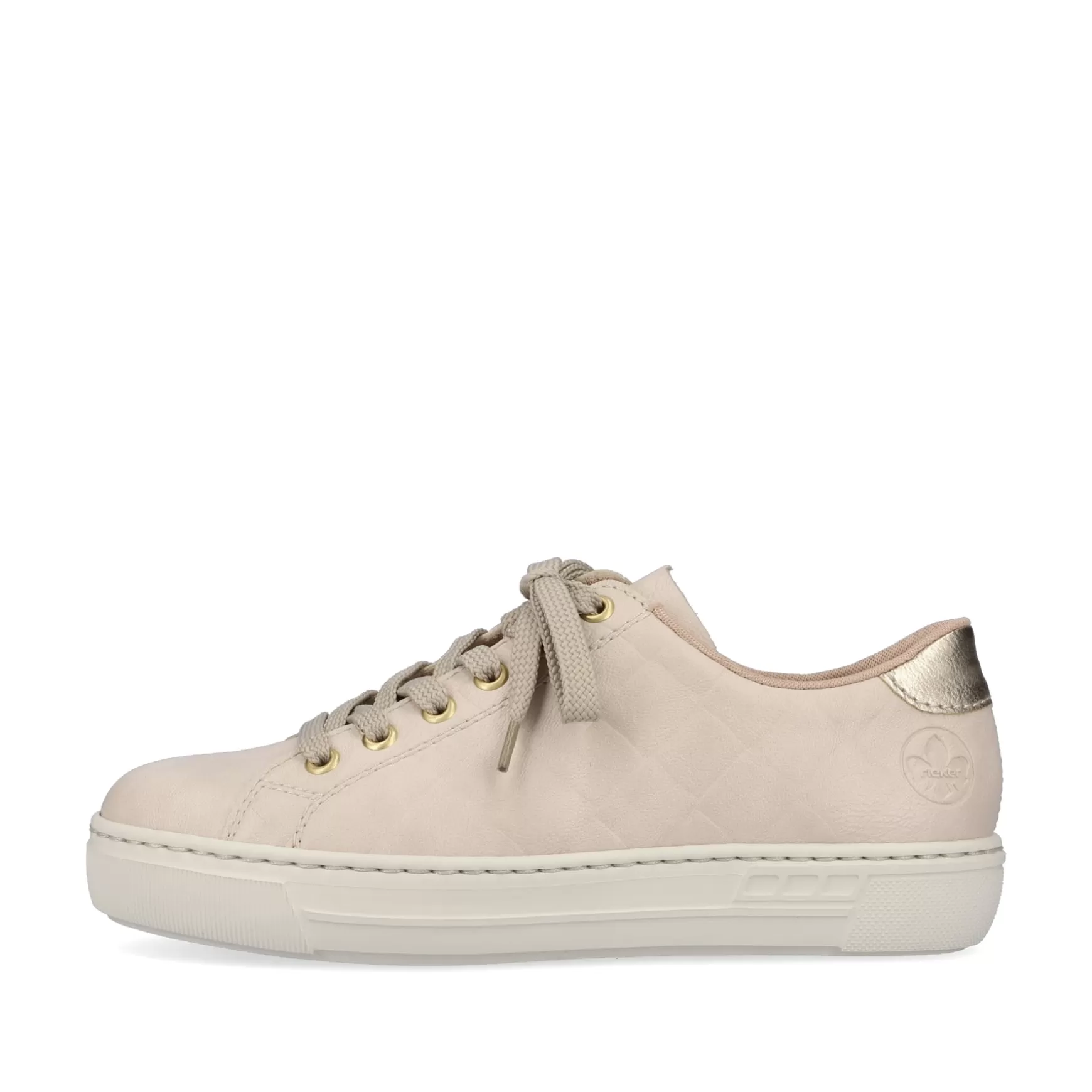 Damer Rieker Sneakers^ Damesneaker Lav Lys Beige