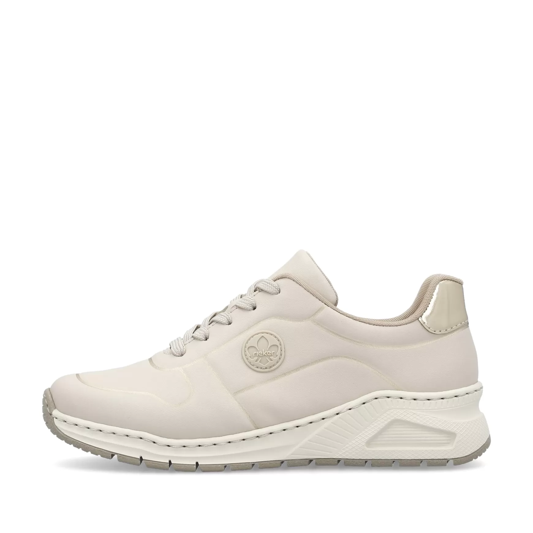 Damer Rieker Sneakers^ Damesneaker Lav Lys Beige