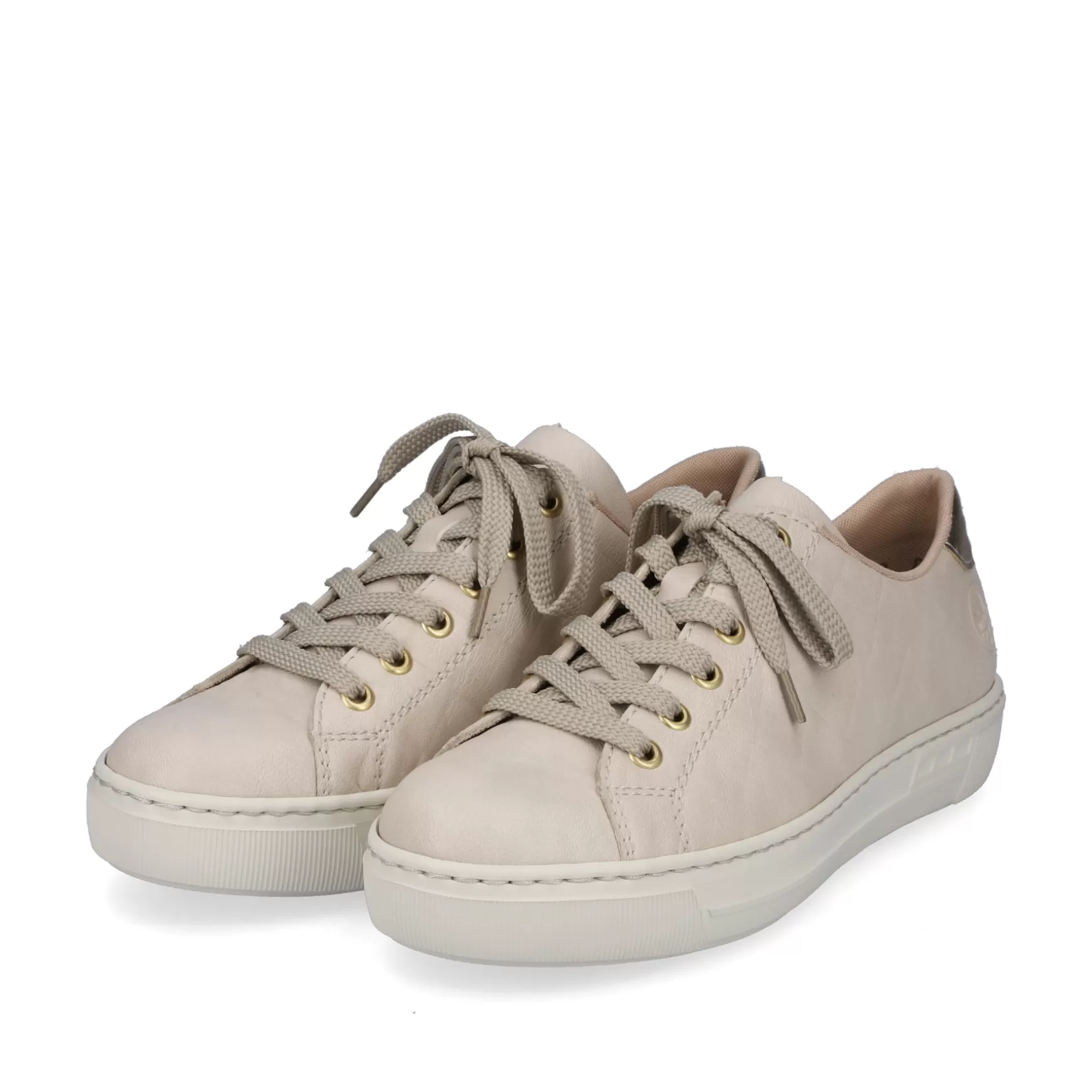 Damer Rieker Sneakers^ Damesneaker Lav Lys Beige