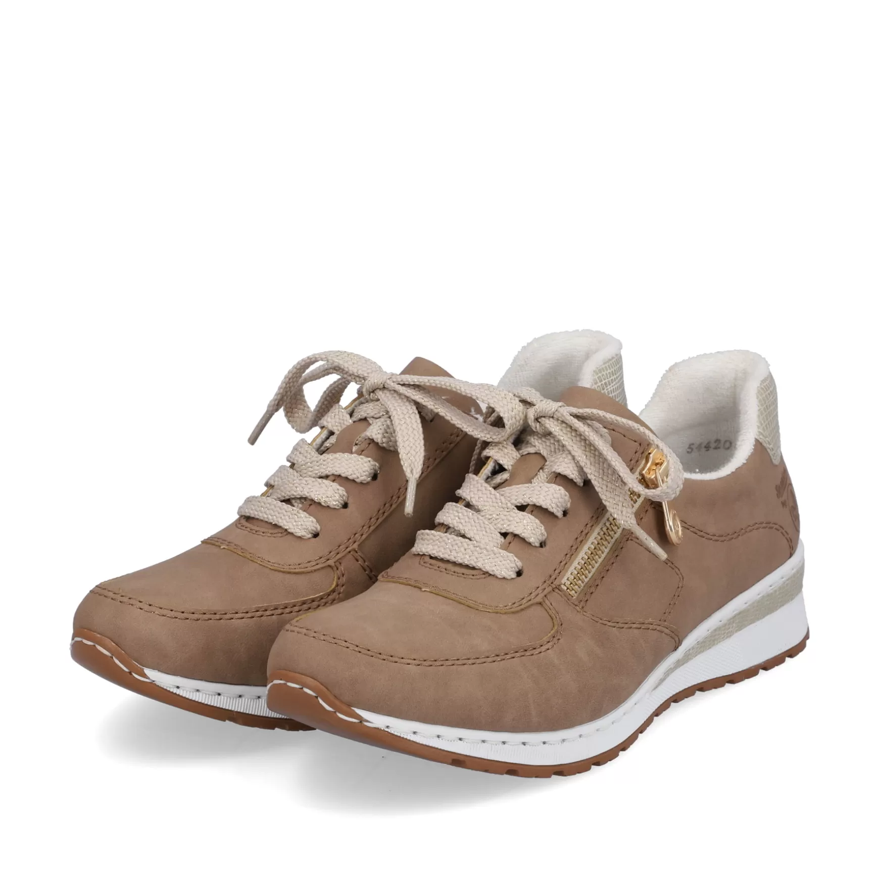 Damer Rieker Sneakers^ Damesneaker Lav Noddebrun