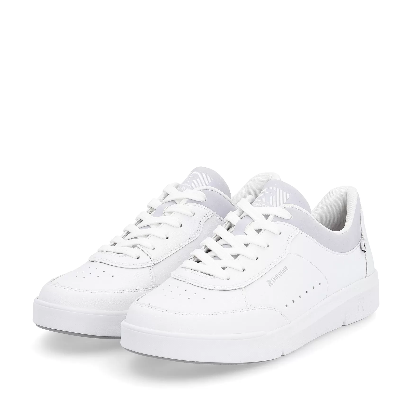 Damer Rieker Sneakers^ Damesneaker Lav Quartz-Hvid Lysegra