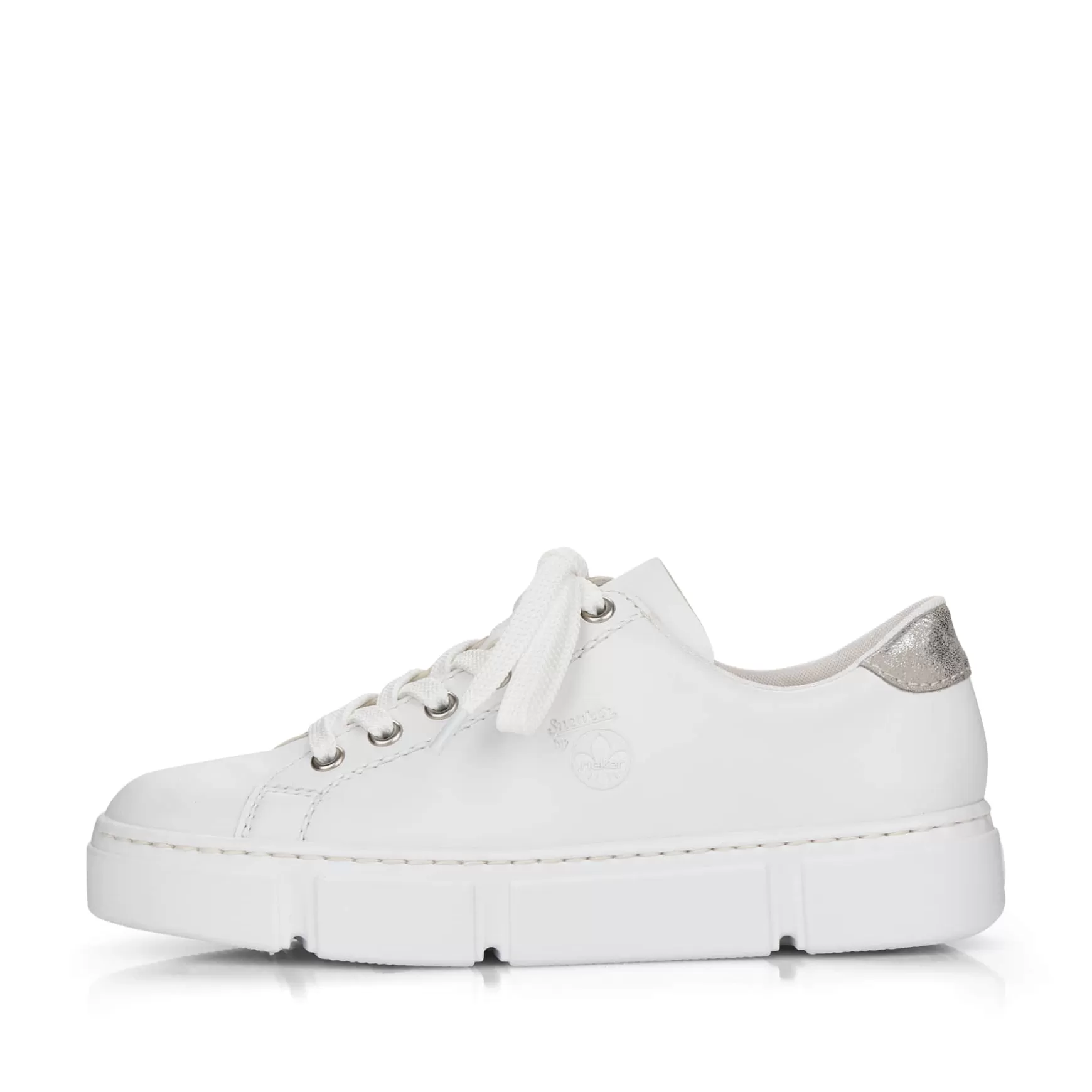 Damer Rieker Sneakers^ Damesneaker Lav Ren Hvid