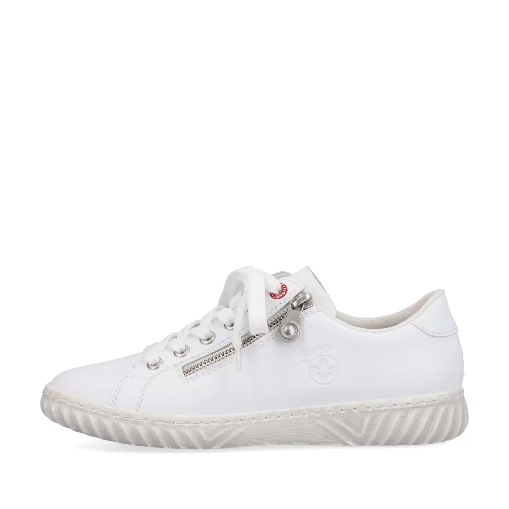 Damer Rieker Sneakers^ Damesneaker Lav Ren Hvid