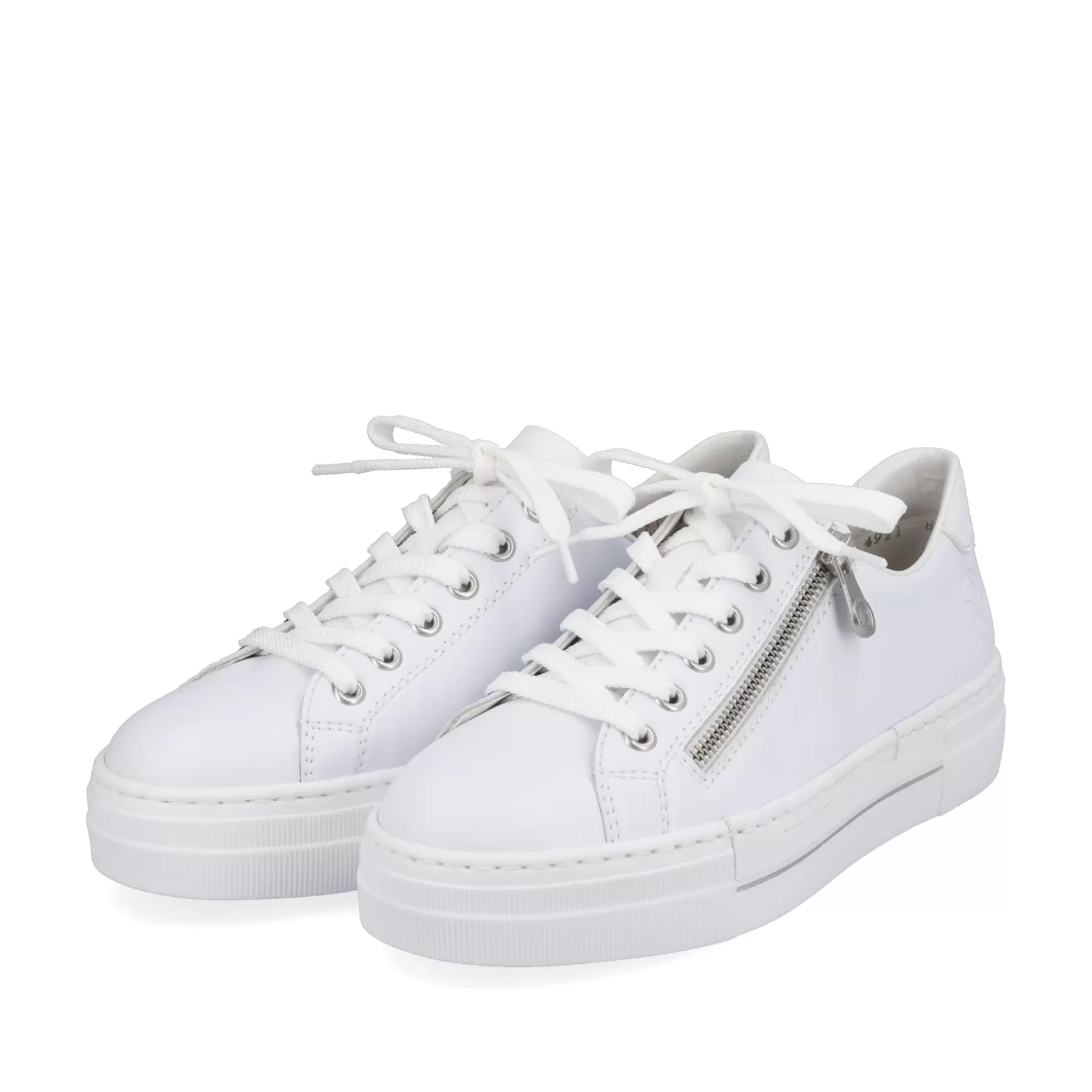 Damer Rieker Sneakers^ Damesneaker Lav Ren Hvid