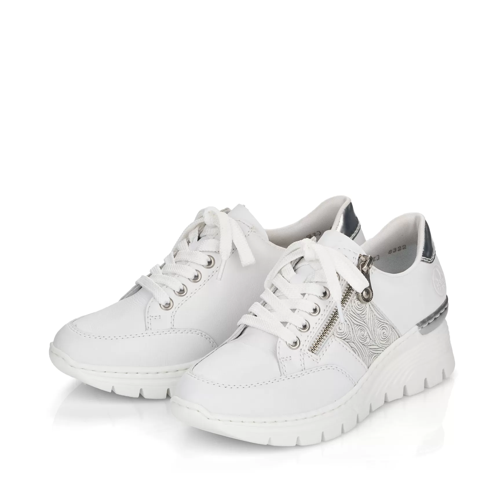 Damer Rieker Sneakers^ Damesneaker Lav Ren Hvid