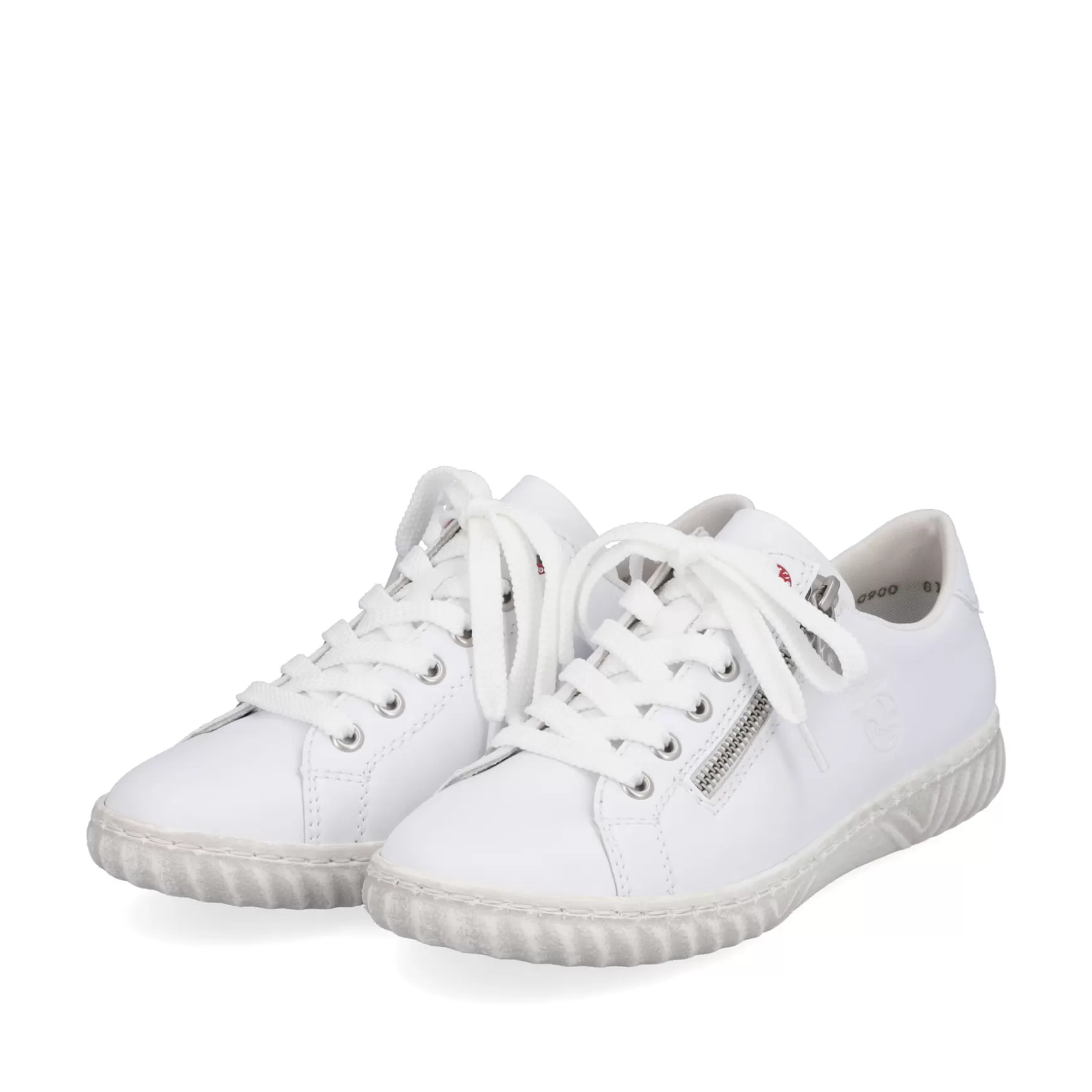 Damer Rieker Sneakers^ Damesneaker Lav Ren Hvid