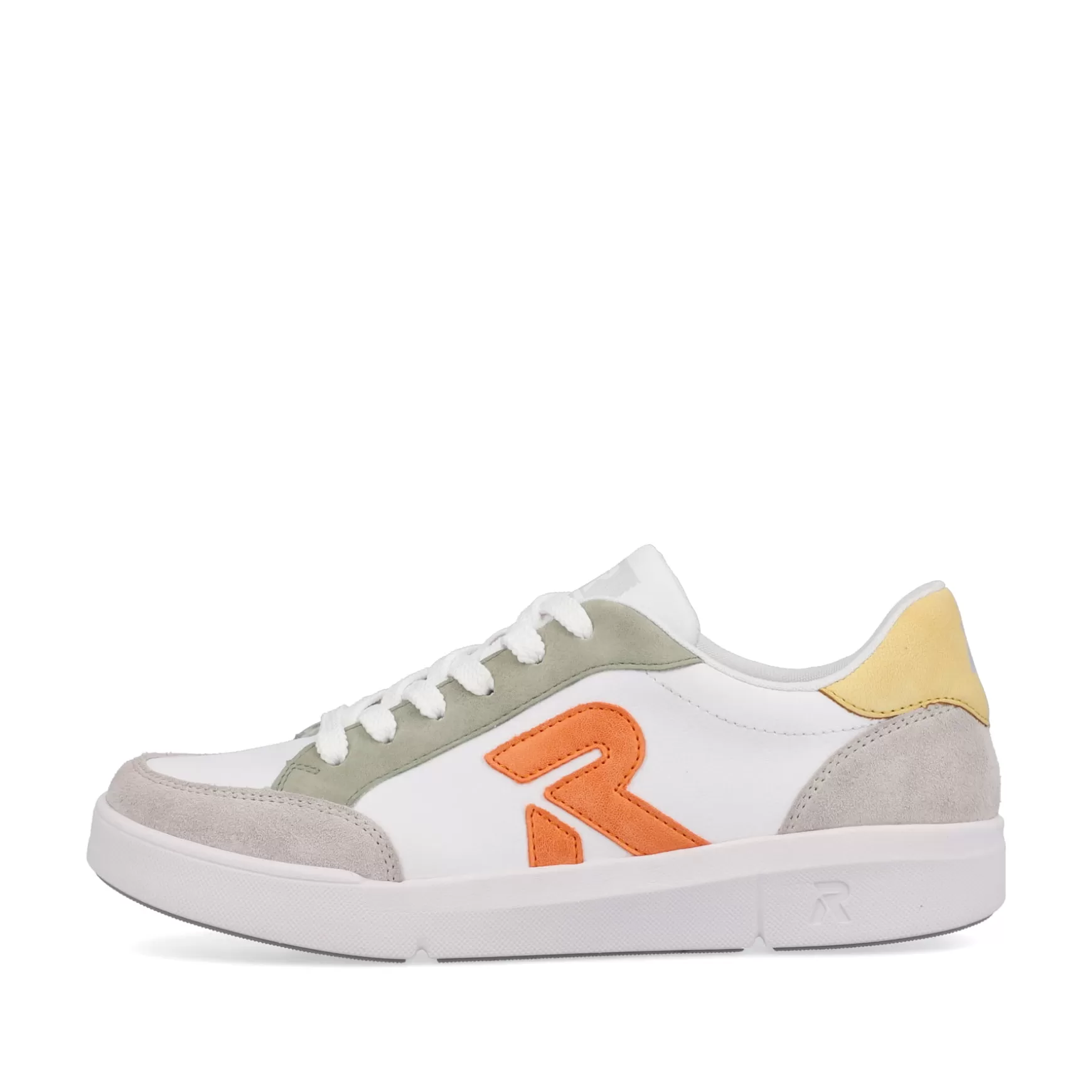 Damer Rieker Sneakers^ Damesneaker Lav Swan-White Arctic-Grey