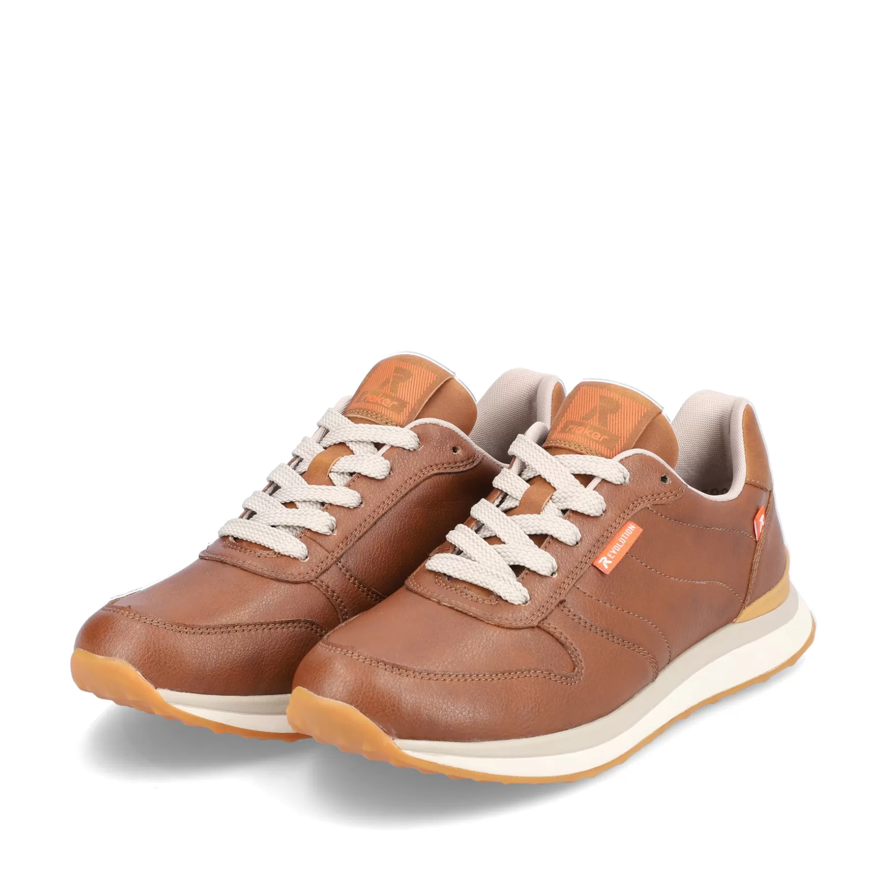 Damer Rieker Sneakers^ Damesneaker Lav Traebrun