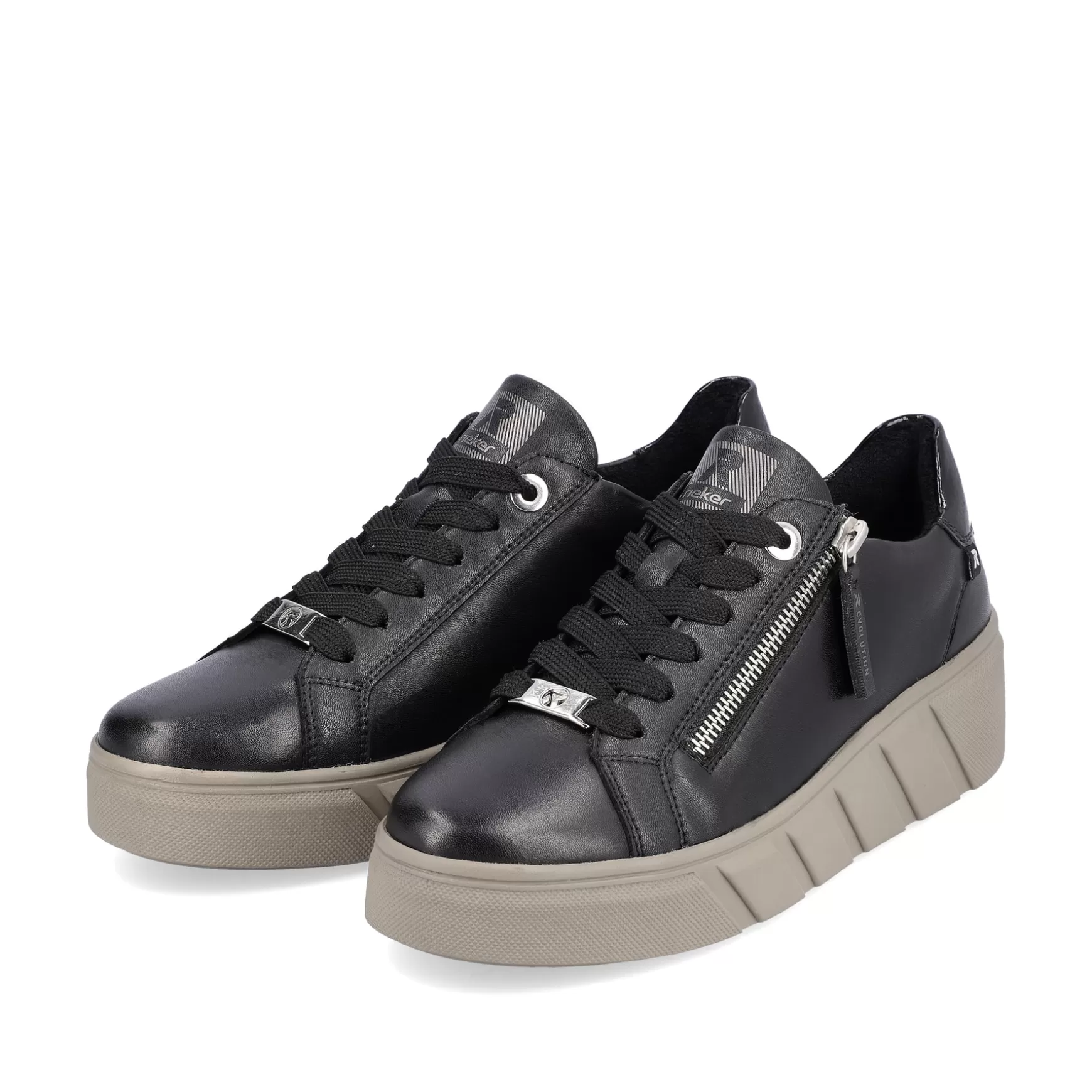 Damer Rieker Sneakers^ Damesneaker Lav Urban Sort