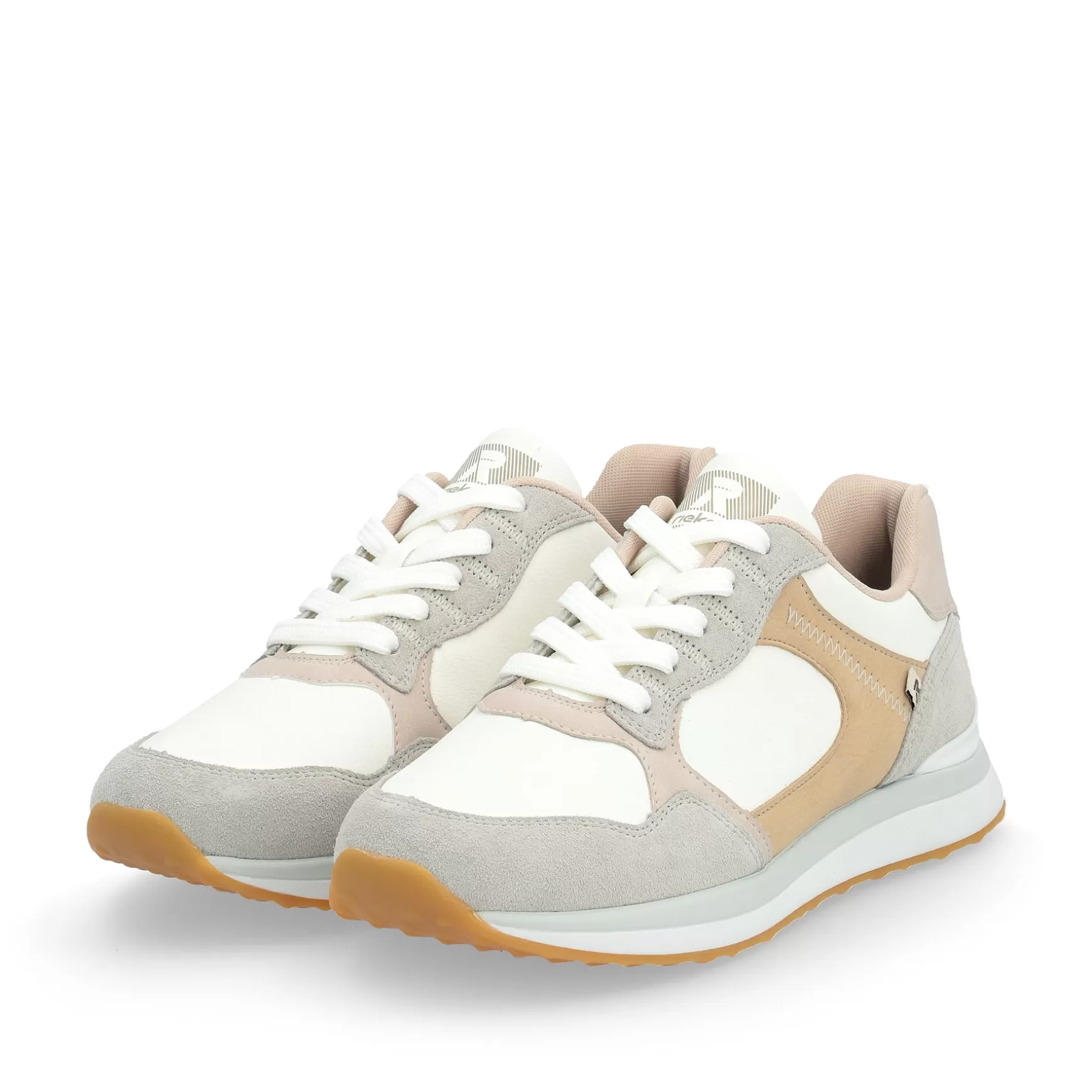 Damer Rieker Sneakers^ Damesneaker Low Dust Beige