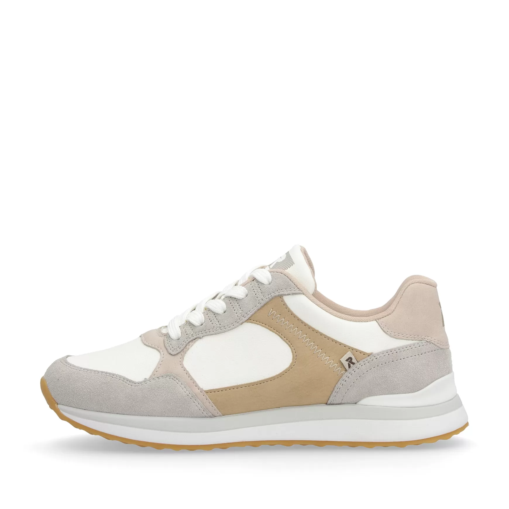 Damer Rieker Sneakers^ Damesneaker Low Dust Beige