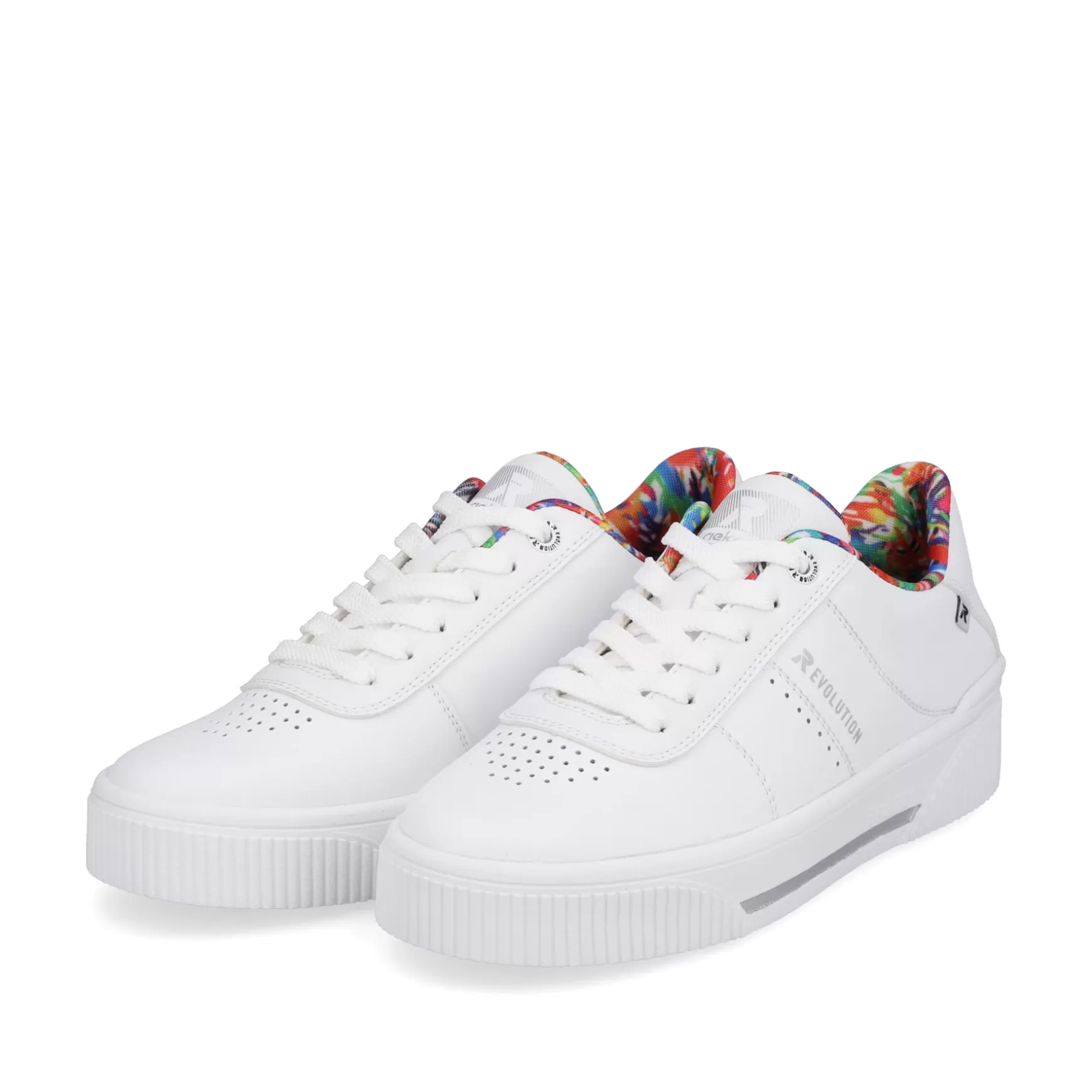 Damer Rieker Sneakers^ Damesneaker Low Frost White