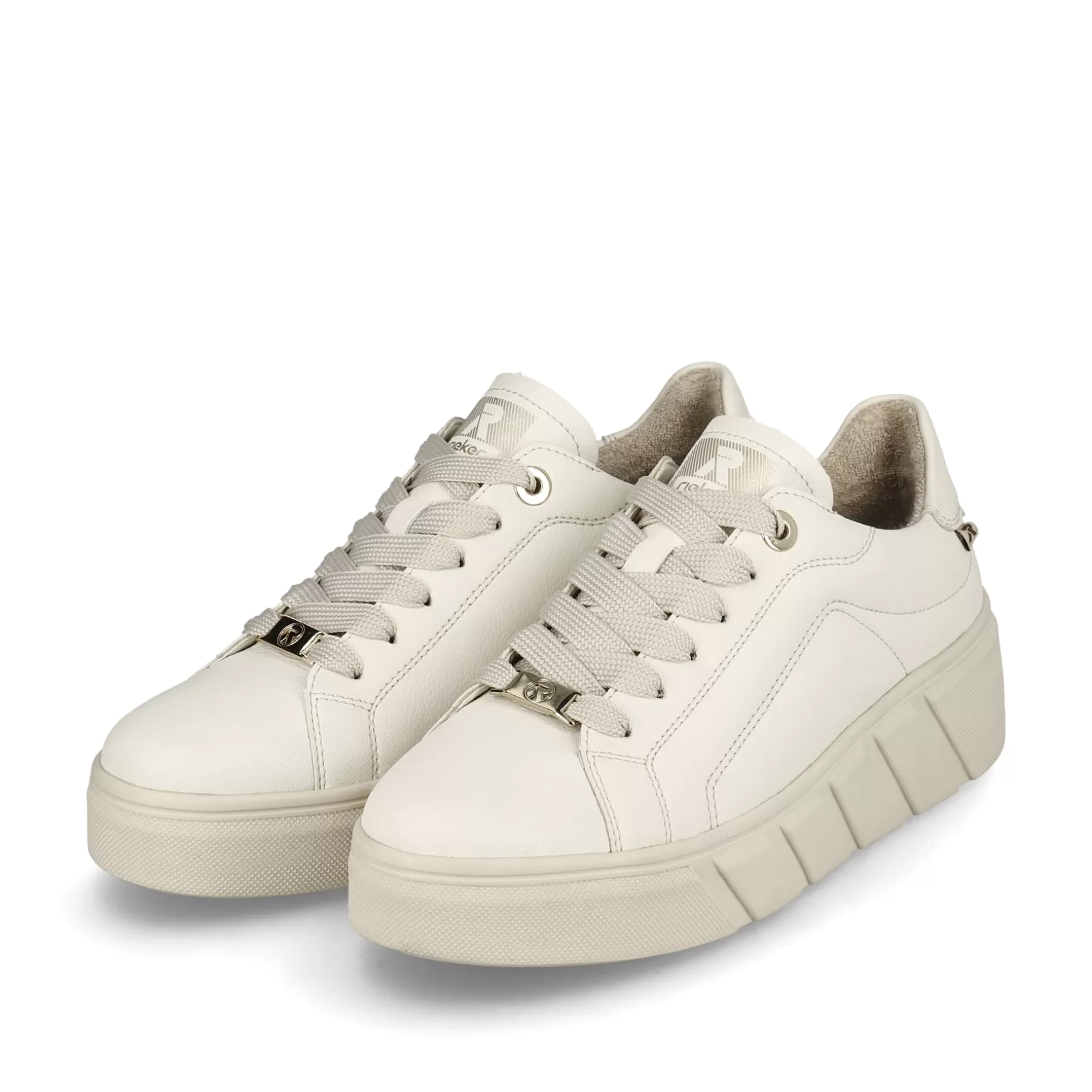 Damer Rieker Sneakers^ Damesneaker Low Frost White