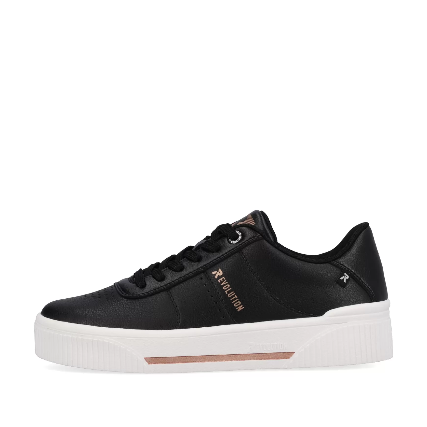 Damer Rieker Sneakers^ Damesneaker Low Night Black