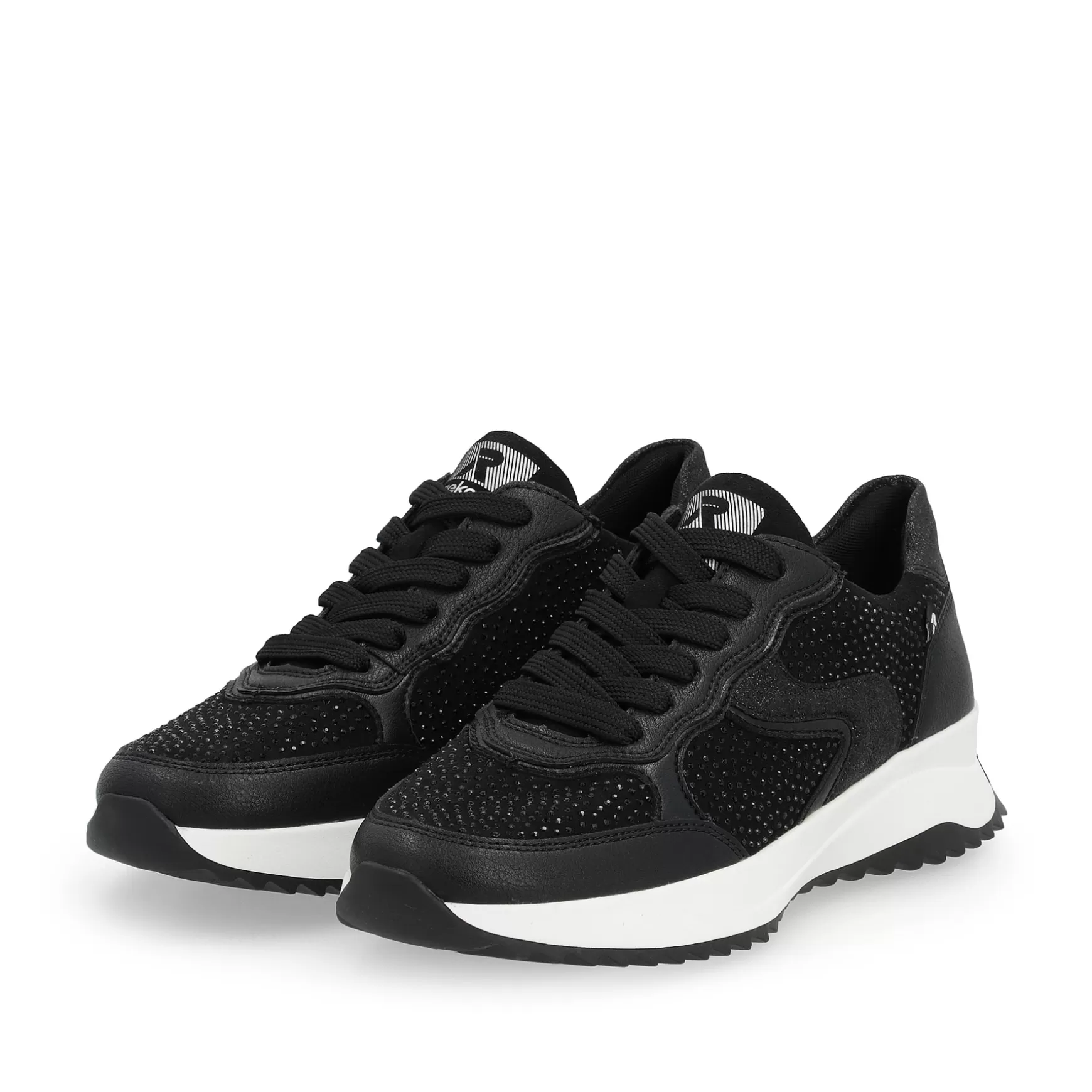 Damer Rieker Sneakers^ Damesneakers Low Carbon