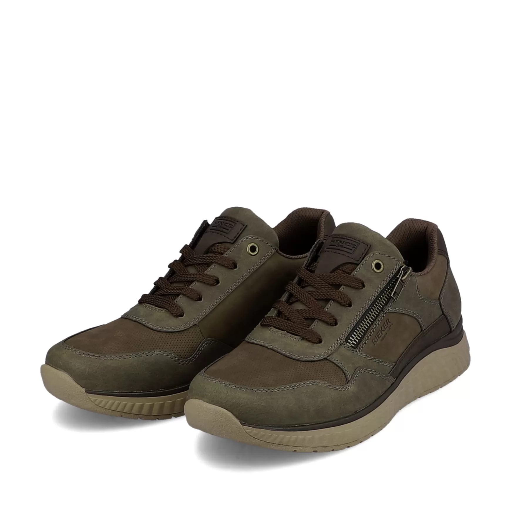 Mænd Rieker Sneakers^ Herresneaker Lav Army Gron-Oliven Brun