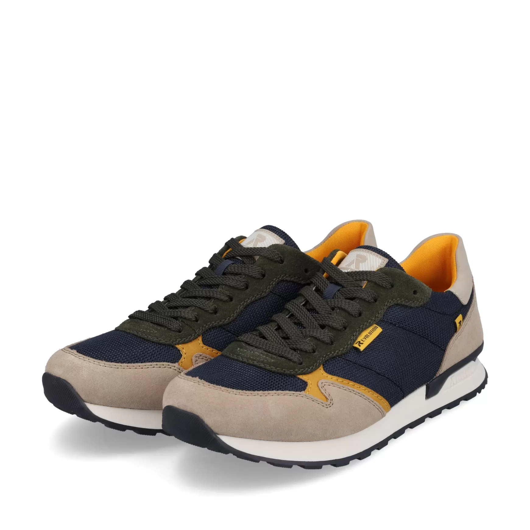 Mænd Rieker Sneakers^ Herresneaker Lav Kongebla Lerbeige