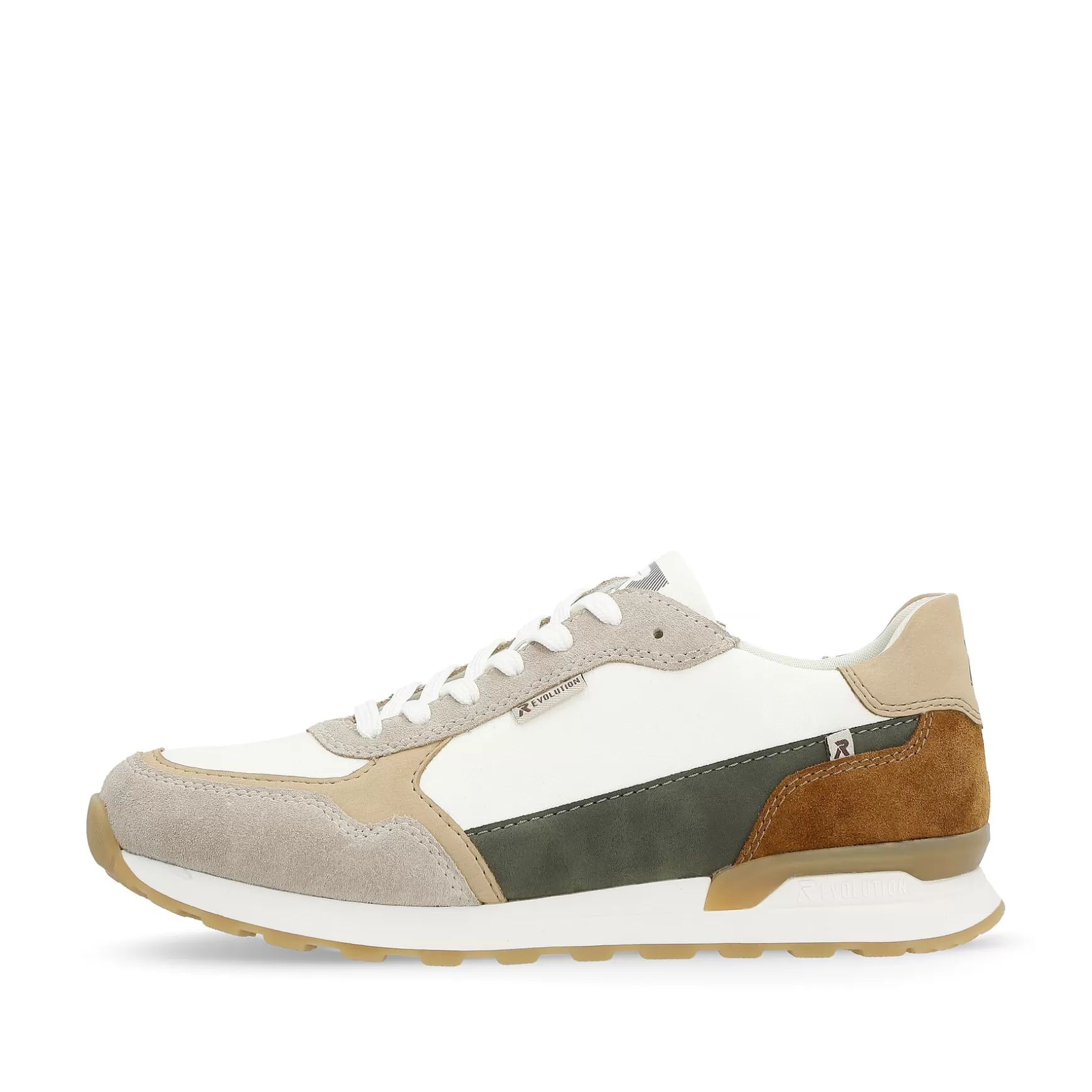 Mænd Rieker Sneakers^ Herresneaker Lav Sand-Beige Svane-Hvid