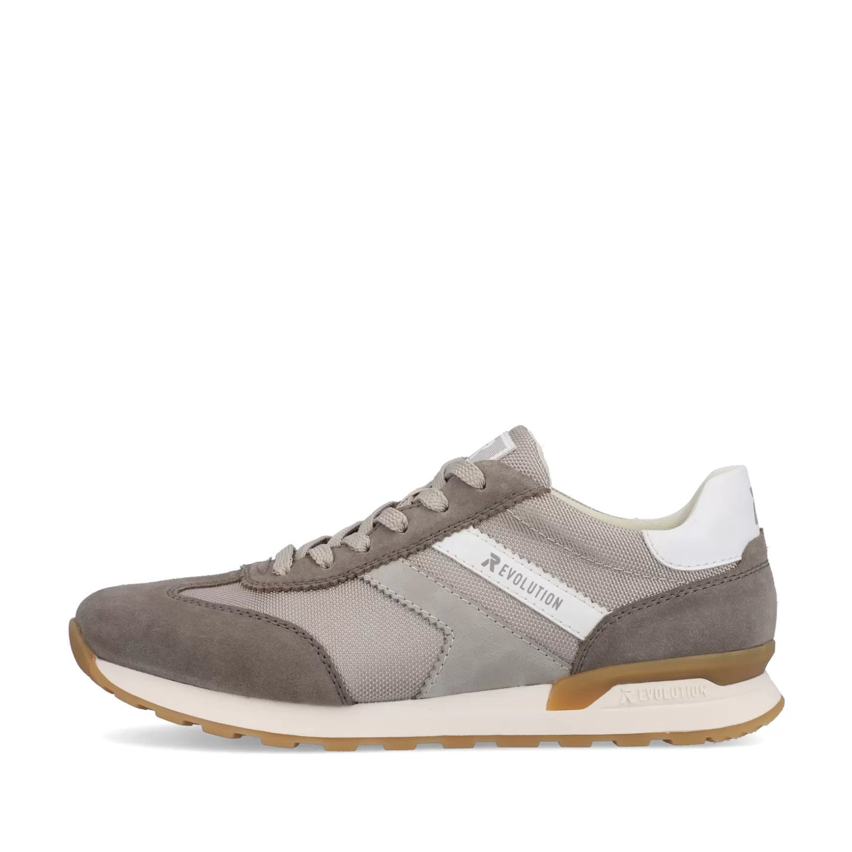 Mænd Rieker Sneakers^ Herresneaker Lav Skygge-Gra Ler-Beige