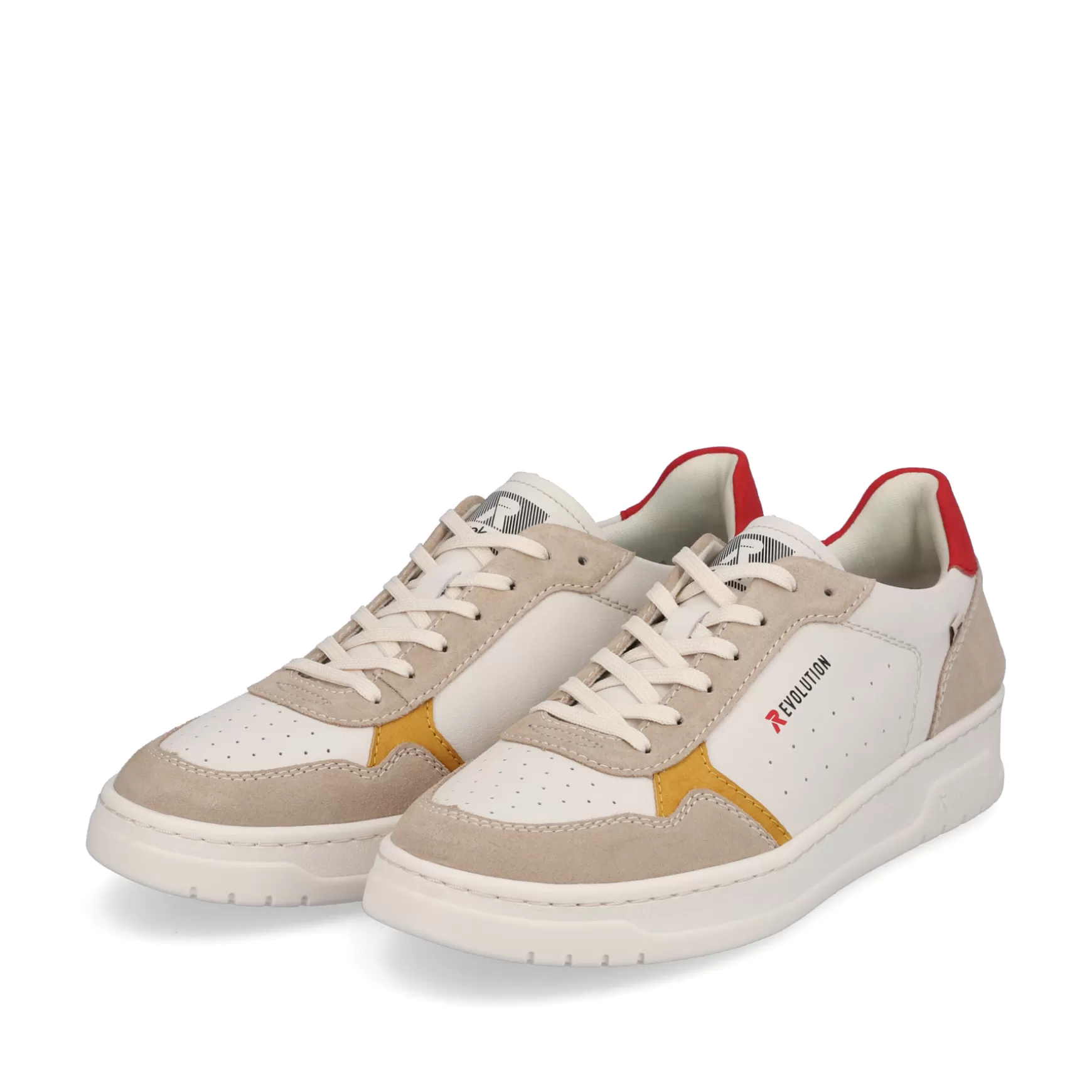 Mænd Rieker Sporty Stilarter^ Lav Sneaker Til Mænd Vanilje-Hvid Ler-Beige