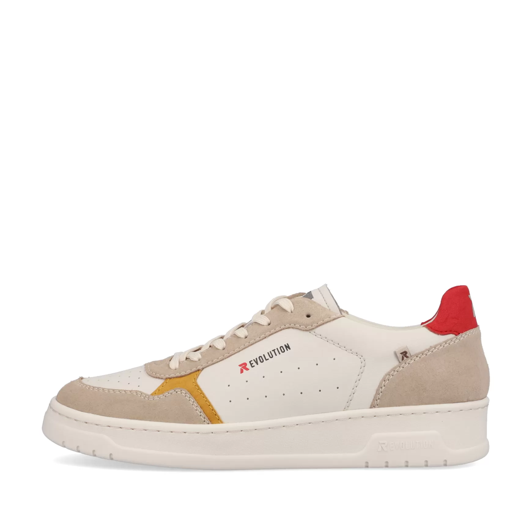 Mænd Rieker Sporty Stilarter^ Lav Sneaker Til Mænd Vanilje-Hvid Ler-Beige