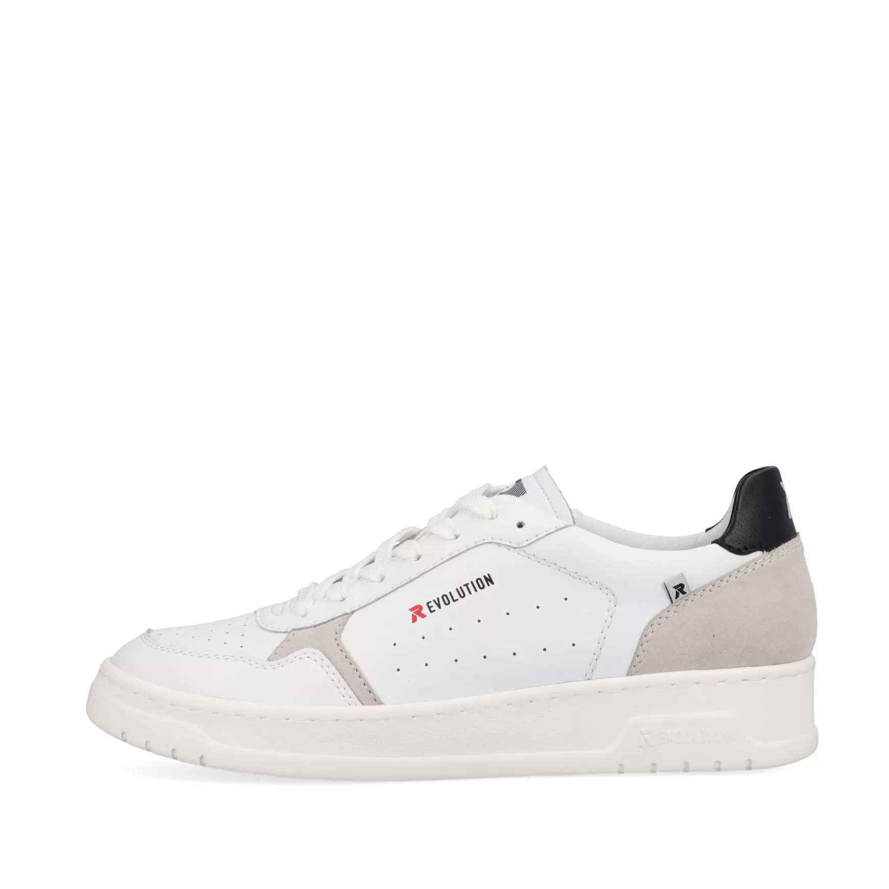 Mænd Rieker Sneakers^ Low Sneaker Til Mænd Brilliant-White Graphite-Gra