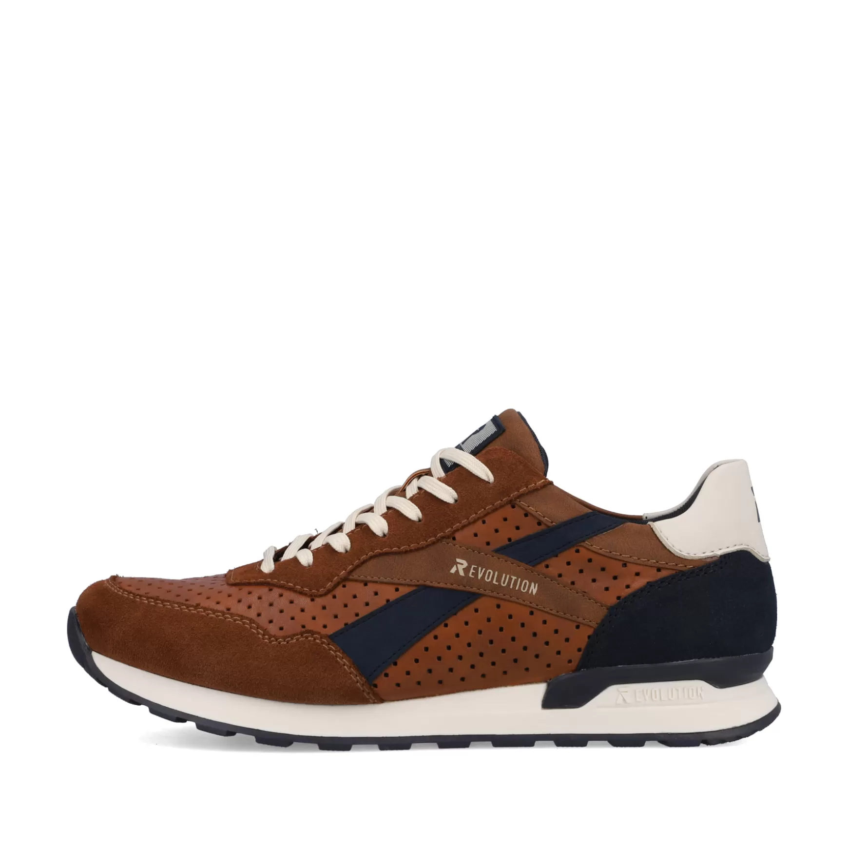 Mænd Rieker Sneakers^ Sneaker Til Mænd Low Nut-Brown Ocean-Blue